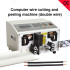 automatic double wire stripping machine double wires peel two core wire strip twist machine