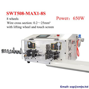 8 Wheels SWT508-MAX1-8S Computer Automatic Wire Stripper Stripping Machine for 0.2～25mm² Wires with Touch Screen Control