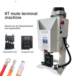 8t Mute Wire Electrical Splice Terminal Crimping Tools Semi-automatic Cold Pressing Terminal Large Size Crimping Machine