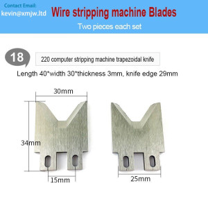 Electric Cable Cut Blades Wire Peel Machine 34*30*3mm Knife Edge 29mm