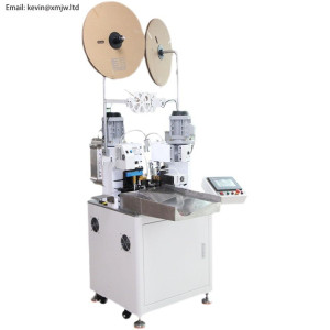 Double-headed mute automatic terminal crimping machine electronic wire and terminal  parallel machine