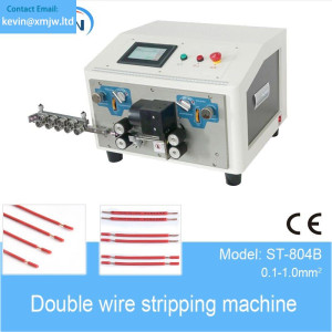 Double Wires 0.1-1 mm2 Automatic Stripping Machine High speed 480W Electric cable stripper for PVC, Teflon, Glass wire