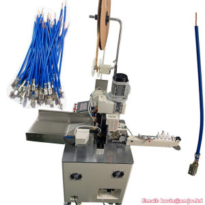 Full Automatic Wire Cutting Stripping and Terminal Crimping Machine with 1 Head Wire Stripping Crimping Terminal Machine