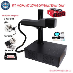 MOPA LASER JPT 20w 30w 50W 60W 80W 100W Fiber Laser Marking Engraving Machine for Jewelry Steel Ring Metal Laser Cutting Tool