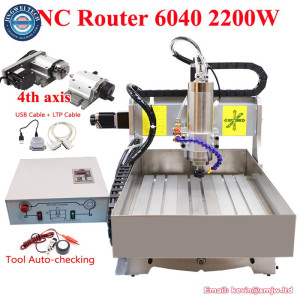 MACH3 USB CNC 6040 Router Sink Option Metal Steel 3D Milling Engraving Machine 4axis 2200w Water Cooling Carving Cutting Machine