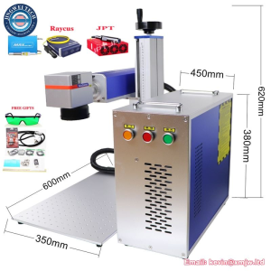 Raycus MAX Fiber Laser Metal Marking Machine 20W-70W With Rotary For Engraver Business Card Silver Gold Laser Cutting Machine