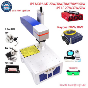 JPT MOPA M7 20w 30w 50w 60W 100W Fiber Laser Engraver Marking Machine Raycus Portable DIY Metal Jewelry Engraving Tool