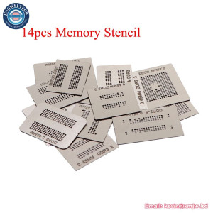 12/14Pcs BGA Directly Heat Rework Rebelling Universal Reballing Station Memory Stencil DDR1 DDR2 DDR3 DDR5 Ball Stencils