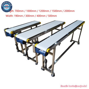 700mm - 2000mm Food Grade Conveyor Belt Machine With Stainless Steel Adjustable Speed  for Automatic Electrical Industrial