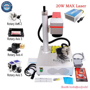 Mini 20W MAX Portable Laser Marking Engraver High Accuracy Metal Gold Steel Cups Rings Engraving Machine EZCAD