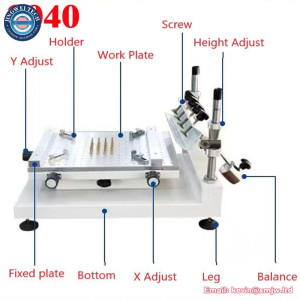 3040 Manual Solder Paste Printer SMT Stencil Printing Machine 300x400mm Chips PCB Silk Screen Silkscreen Glue Printing