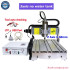 CNC Router 6040 3040 3020 4Axis LTP USB Port 2 in 1, 2200W 1500W Metal Engraving Milling Cutting Drilling Machine Add Water Tank