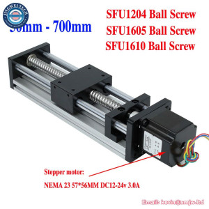 Sliding Table 50mm-700mm Effective Stroke CNC Linear Guide Stage Rail Motion Slide Ball Screw 1204 1605 1610 Module 3D Printer