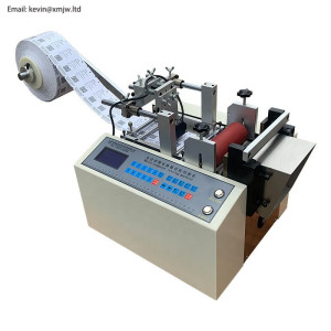 Garment tag fixed length cutting machine washing water label cutting label cutting machine seat belt cutting machine